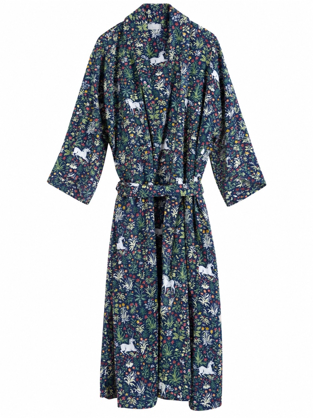 Printfresh Unicorns Garden Robe/Duster with Belt- L/XL